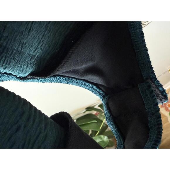 Out from Under Urban Outfitters Teal Velvet Wire Bodysuit - Size - Large - Picture 7 of 7